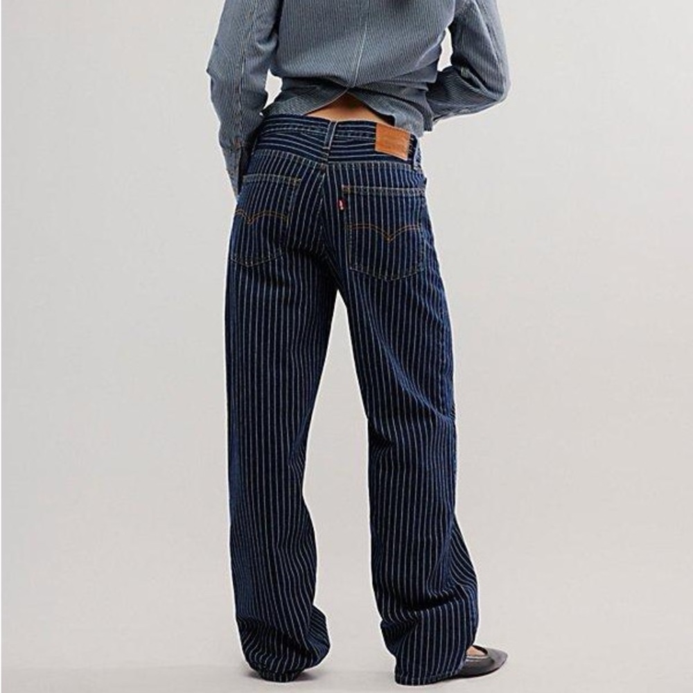 Levi’s pinstripe baggy dad jeans!!